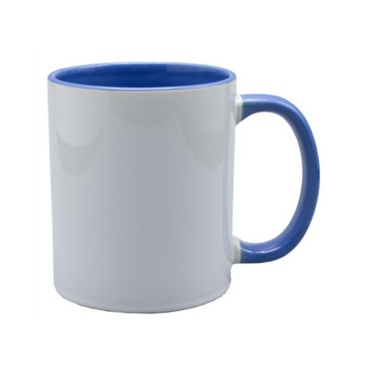 Tasse blau/ weiß